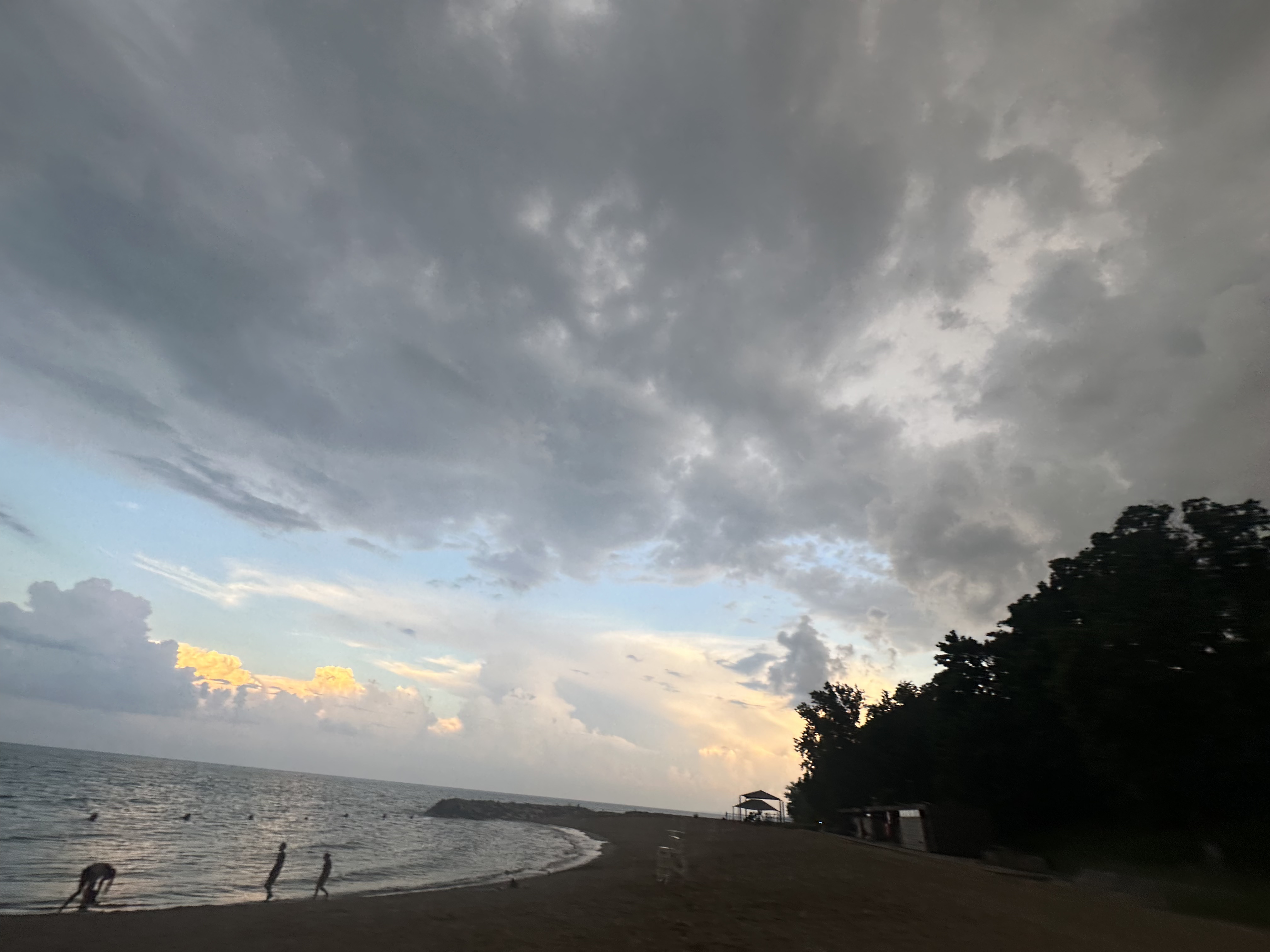 A beach near the city